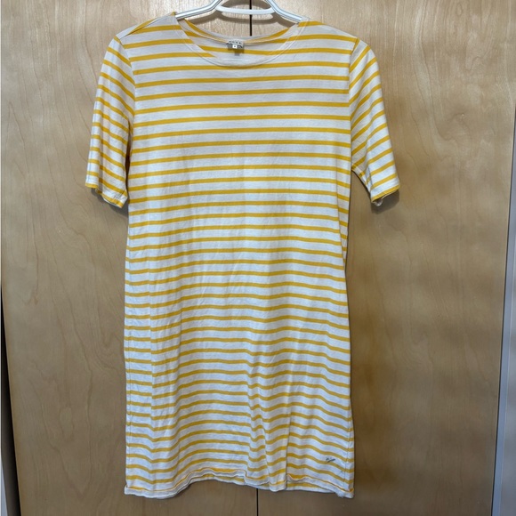 Striped yellow t-shirt dress - Picture 1 of 1